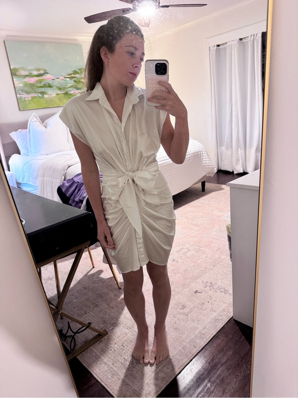 Boutique silk white dress